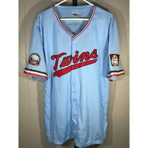 Minnesota Twins 60th Anniversary Blue MLB Baseball Jersey Stadium Giveaway sz XL